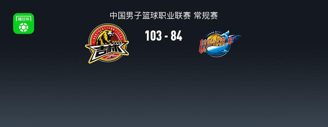 CBA战报：吉林103-84四川，DJ-威尔逊31+12+8